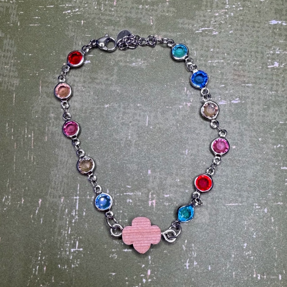 Multicolor Gemstone Silver scout Bracelet